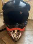 Kask full face  czarno-czerwony