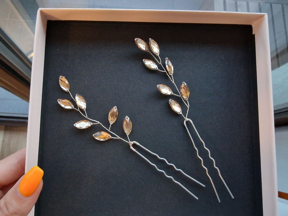 Bizuteria ślubna, ozdoby do włosów, wsówki do włosów