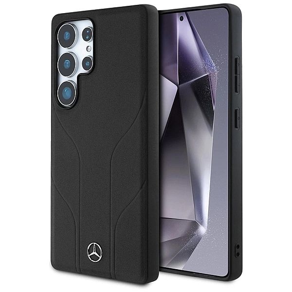Etui Mercedes Leather Debossed Lines MagSafe na Samsung Galaxy S25 Ult