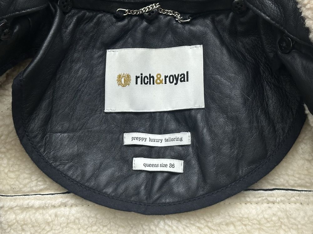 Шкіряна куртка косуха Rich & Royal