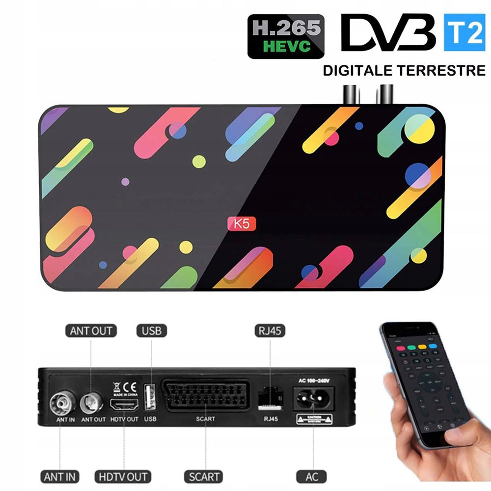 Dekoder cyfrowej telewizji naziemnej: dekoder DVB-T2 HDMI Scart