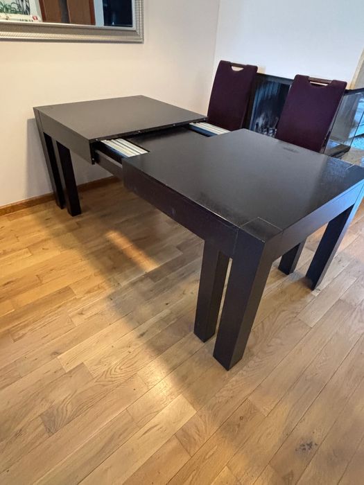 Nowa cena Duży, dębowy, rozkładany stół jadalniany z 6 krzesłami
