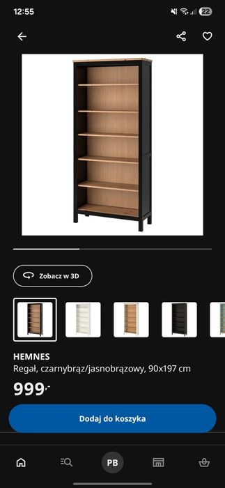 Regał Hemnes 90x197 cm