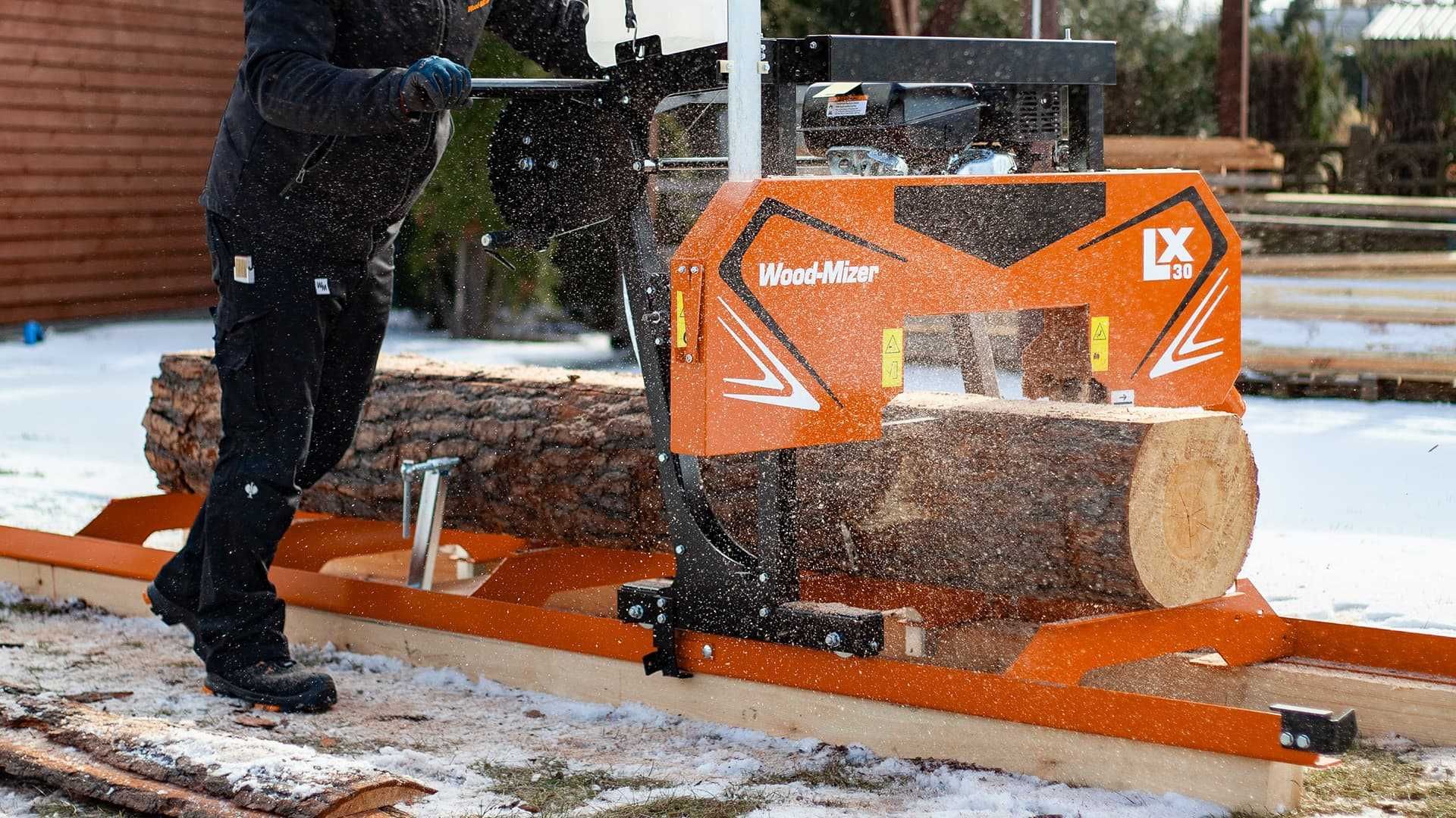 Trak taśmowy elektryczny Wood Mizer 3kW 560mm LX30 nowy poziomy drewna