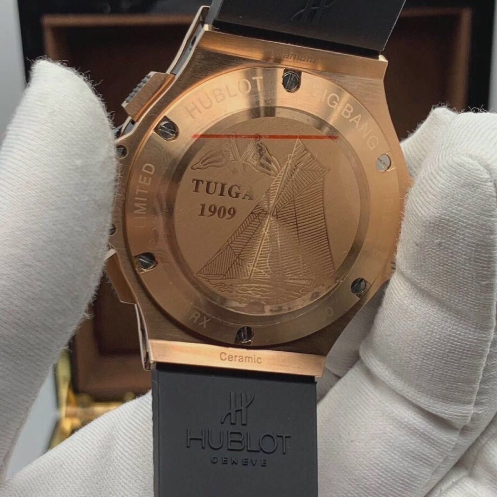 Мужские часы Hub Big Bang Rose Gold 44 mm