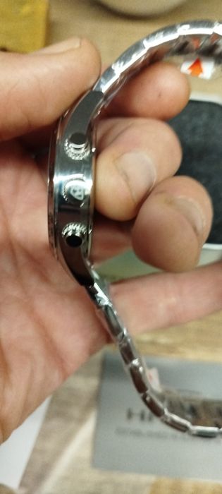 Zegarek chronograf  stał szl WR 10 atm