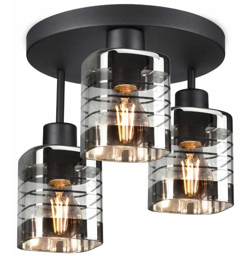 Profesjonalna SZKLANA LAMPA Wisząca Sufitowa Żyrandol Led Żarówki -20%