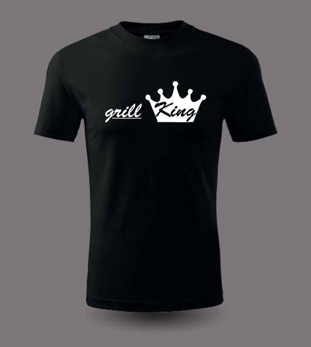 Koszulka z nadrukiem t-shirt grill king prezent na urodziny impreza XL