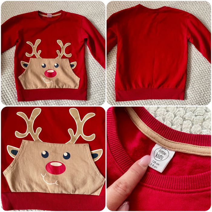 Новорічна ( різдвяна ) кофта ( реглан) на вік 7-8 років