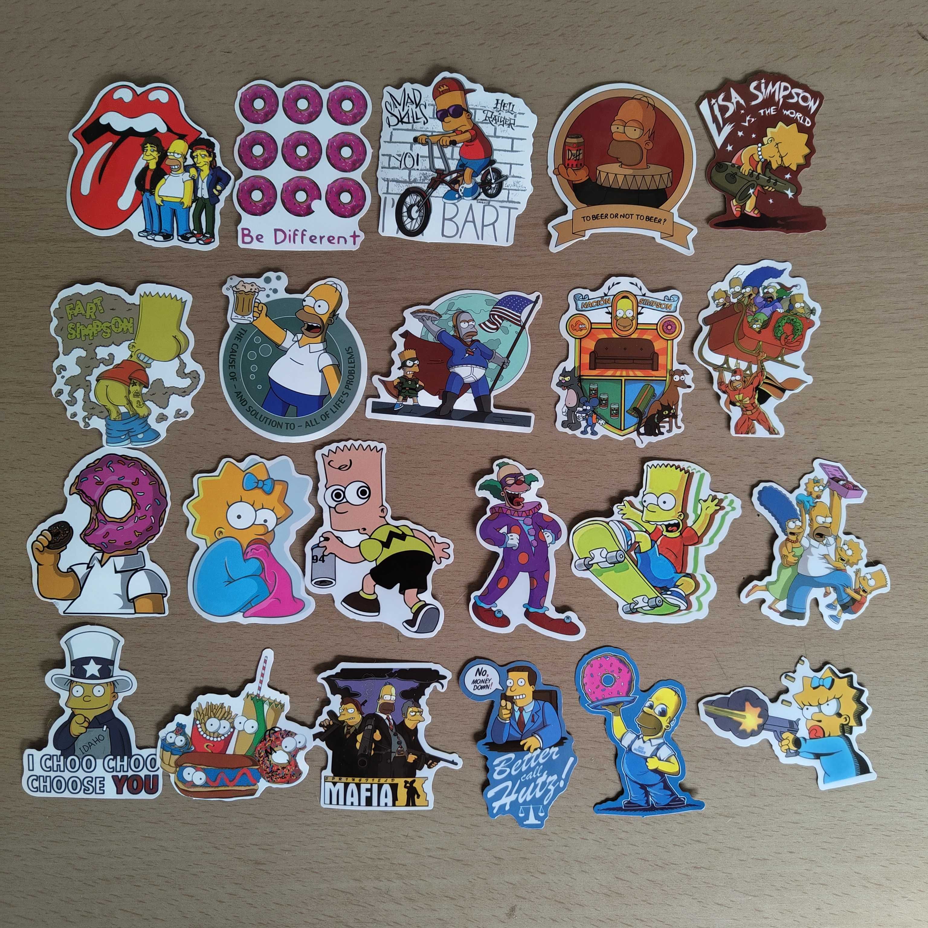 100 Stickers Autocolantes The Simpsons