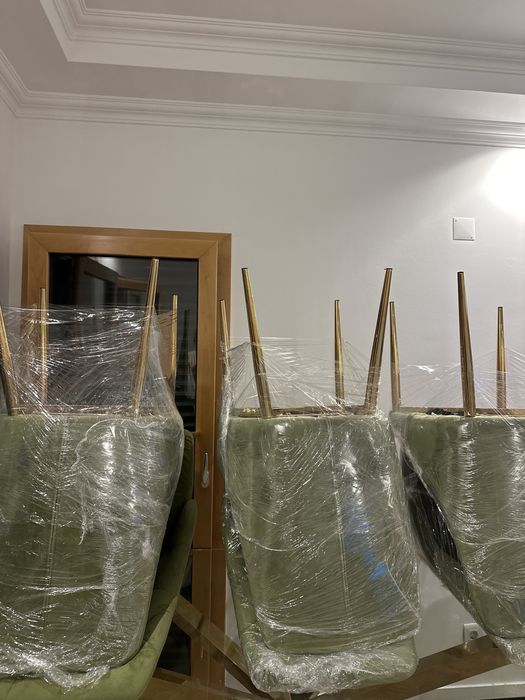 6 Cadeiras veludo verde