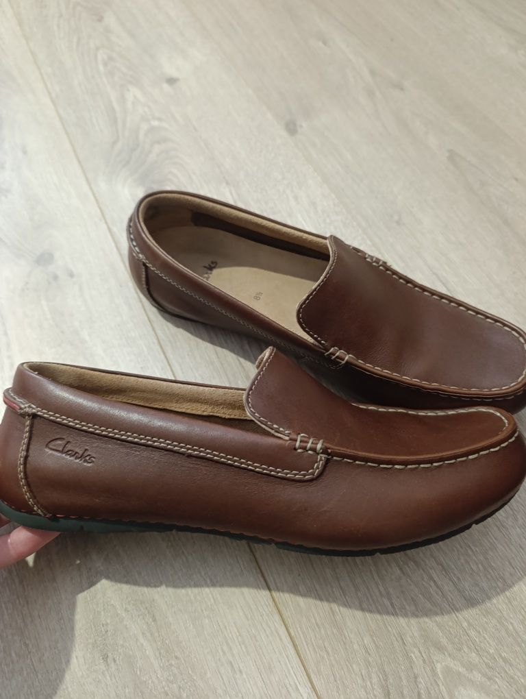 Мокасини черевики Clarks 8 G наш 41-42 р 27.5 см туфлі мокасины