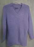 lawendowy fioletowy liliowy sweter w serek Primark M 38 XXS 34