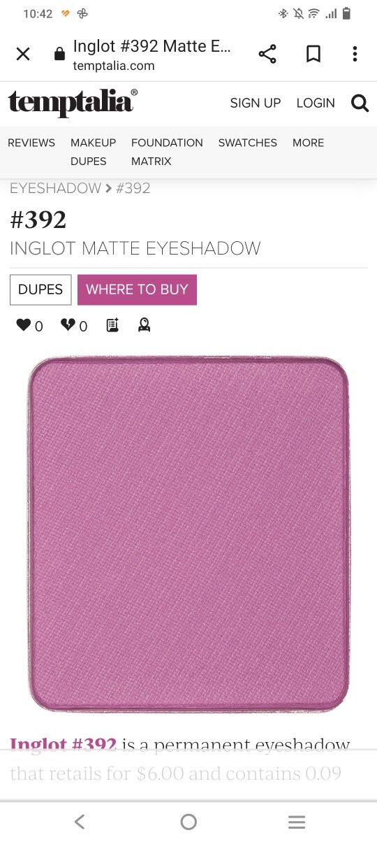 Cień do powiek INGLOT, kolor Square 392