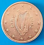2 cêntimos de 2002 da Irlanda, Harpa