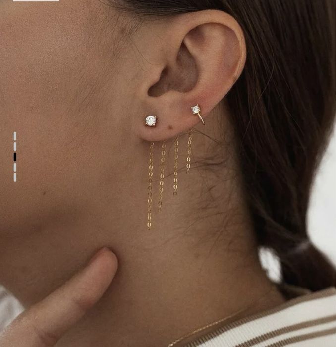 Сережка Кафф зі срібла з позолотою ANIA KRUK ROCK IT