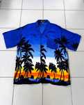 Koszula hawajska jedwabna retro vintage r. XL