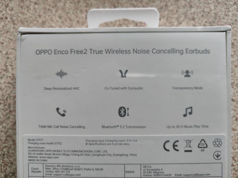 OPPO Enco Free 2 White ANC EU. Гарантія