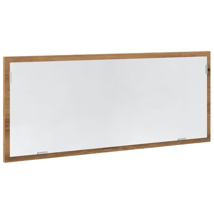 vidaXL Lustro łazienkowe z LED, dąb artisan, 100x8,5x37 cm