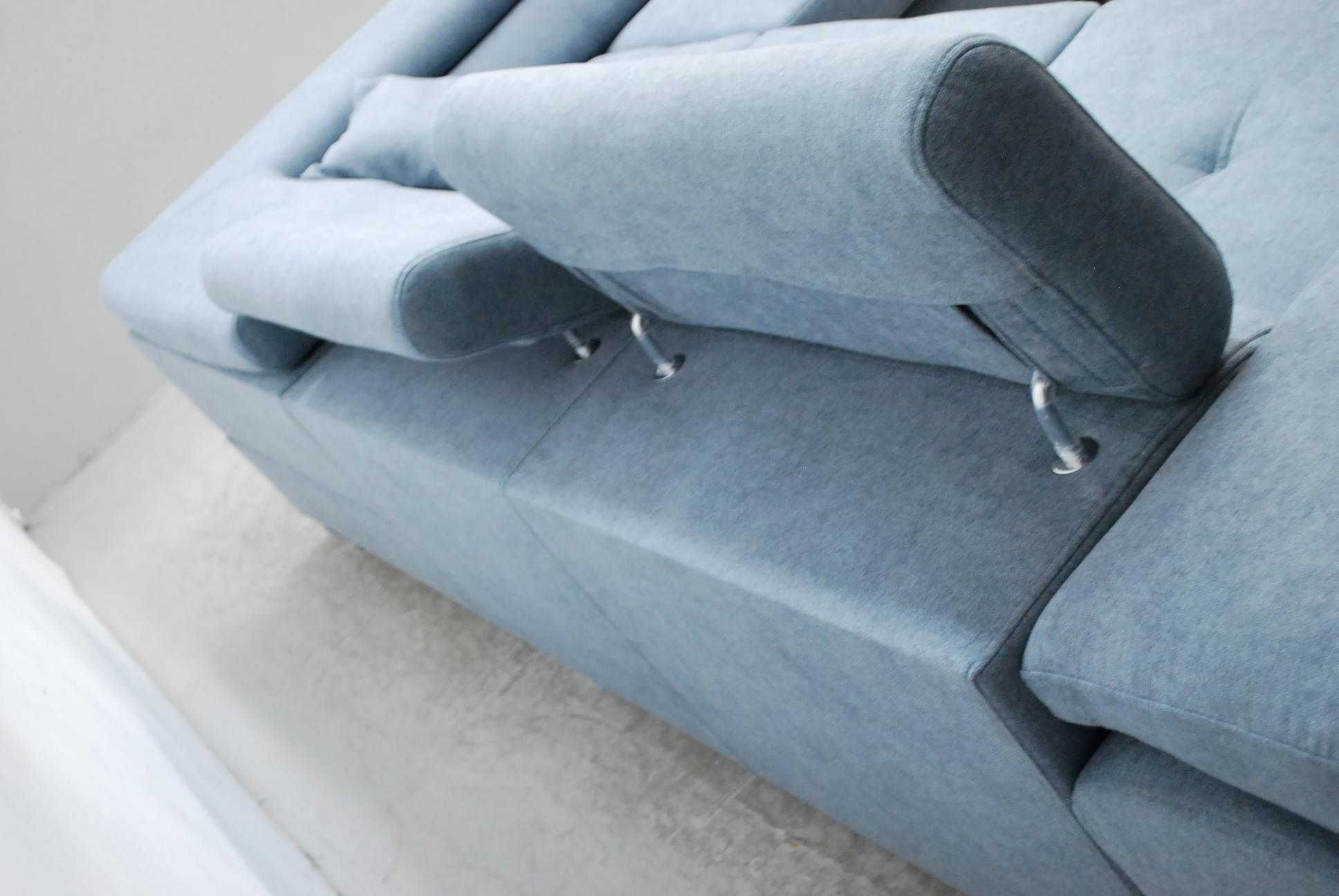 ROS 89 DESIGN NOWOCZESNY NAROŻNIK z funkcja spania pojemnik tkanina