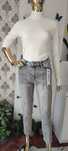 Szare spodnie jeansowe w fasonie MOM FIT