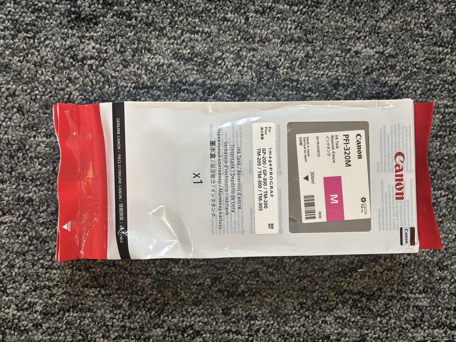 Oryginalny tusz Canon PFI-320M pojemność 300 ml Magenta