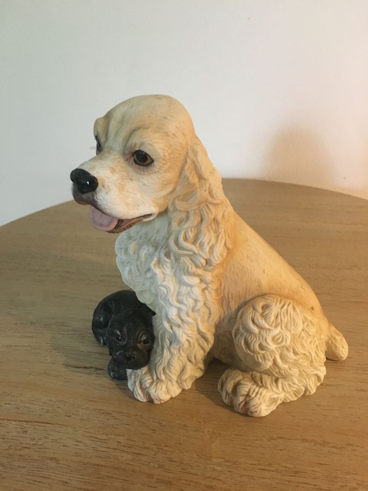 Enesco figurka psa Cocker Spaniel i szczeniak Vintage
