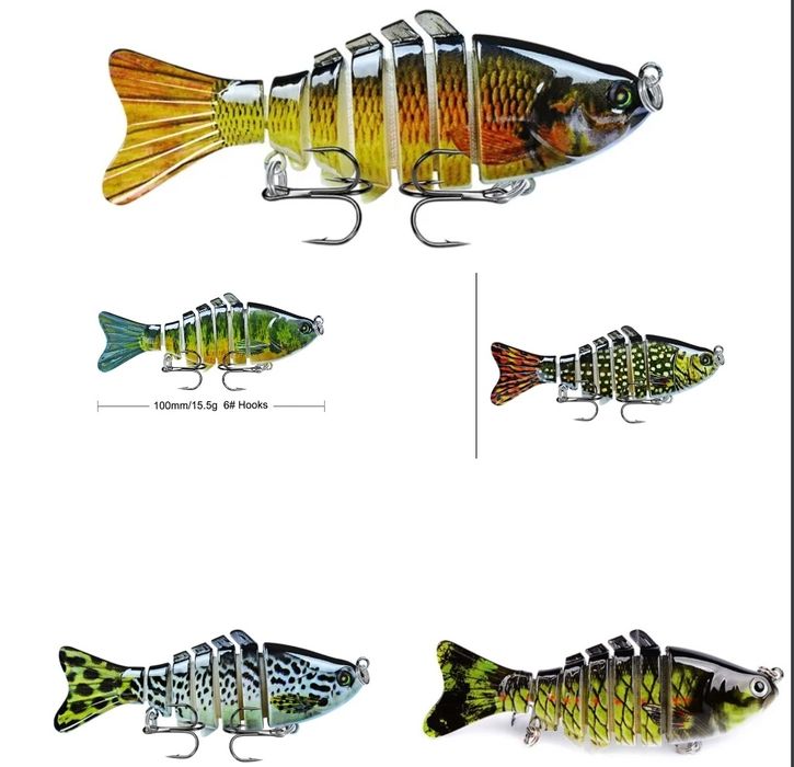 Przynęty Spinning Zestaw 5szt WOBLER Karaś Łamany Szczupak Sandacz