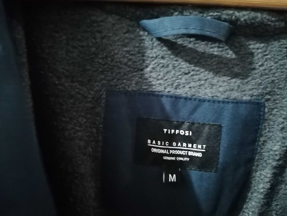 Blusão azul escuro forrado com pelo - Tiffosi