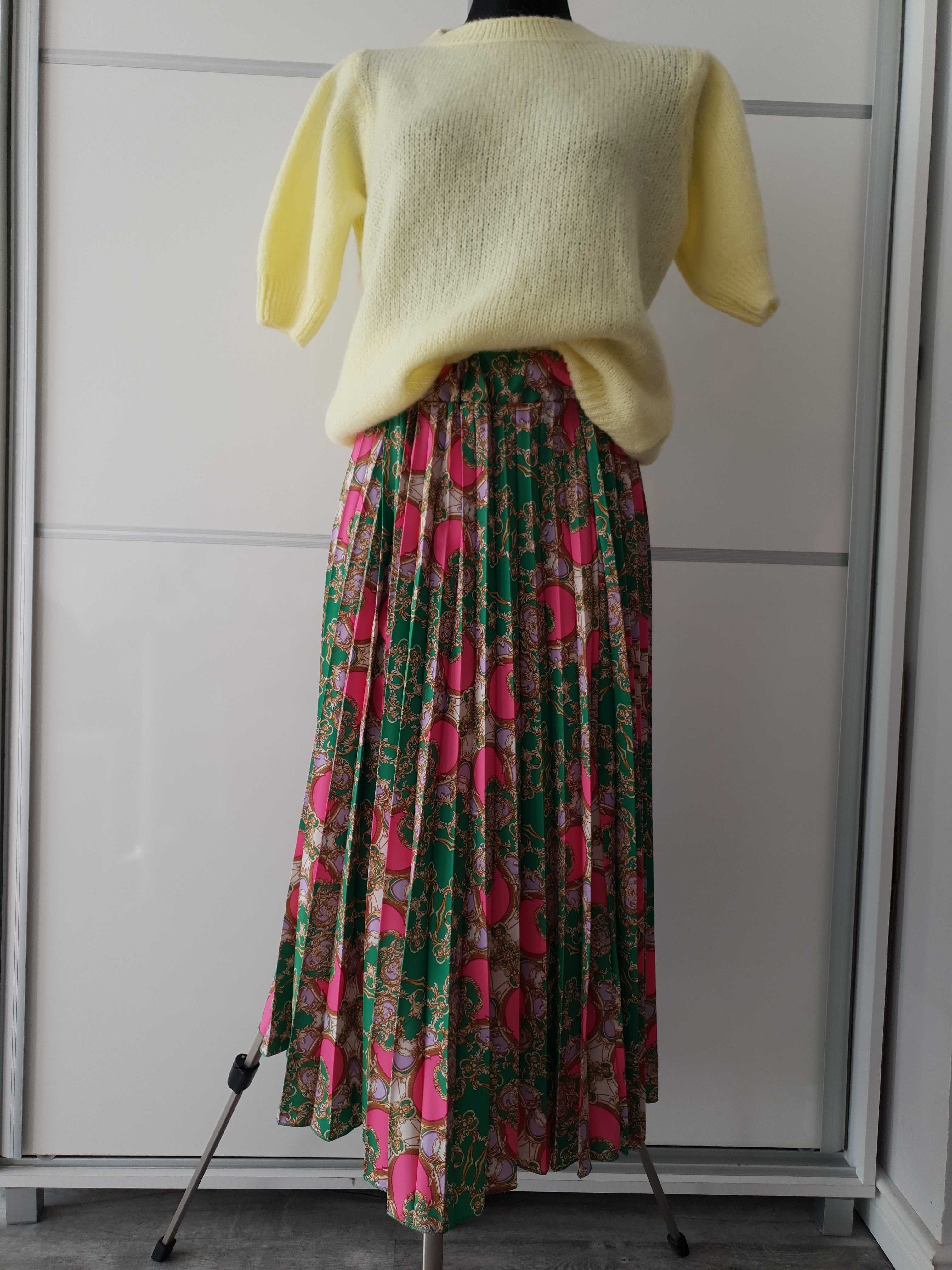 Włoskie maxi spódniczki, plisowane w wiosennych kolorach !!