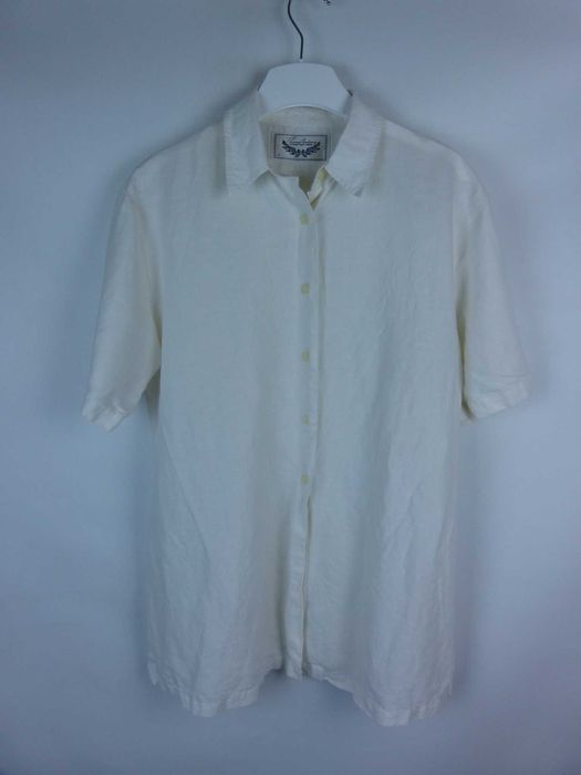 Thomas Burberry damska koszula len bawełna oversize vintage / 12 - L