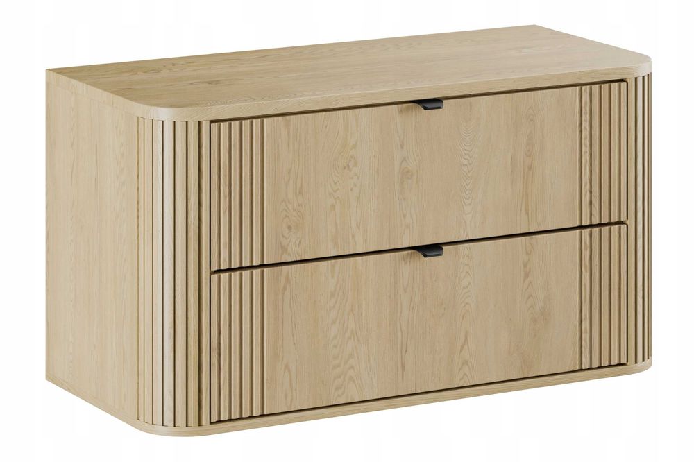 Szafka łazienkowa Ovalia Cremona 100 cm Dąb Cremona z blatem