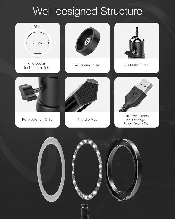 Led Ring BlitzWolf BW-SL3 - Samsung - Iphone - Novo - Portes Grátis