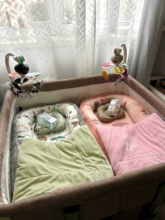 Дитяче ліжечко для двійні (аналог ліжка Chicco Next2Me Twins)