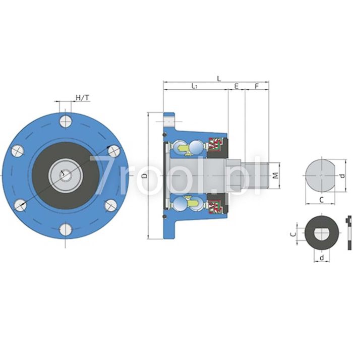 Piasta LEMKEN Heliodor 6-otworów LEWA