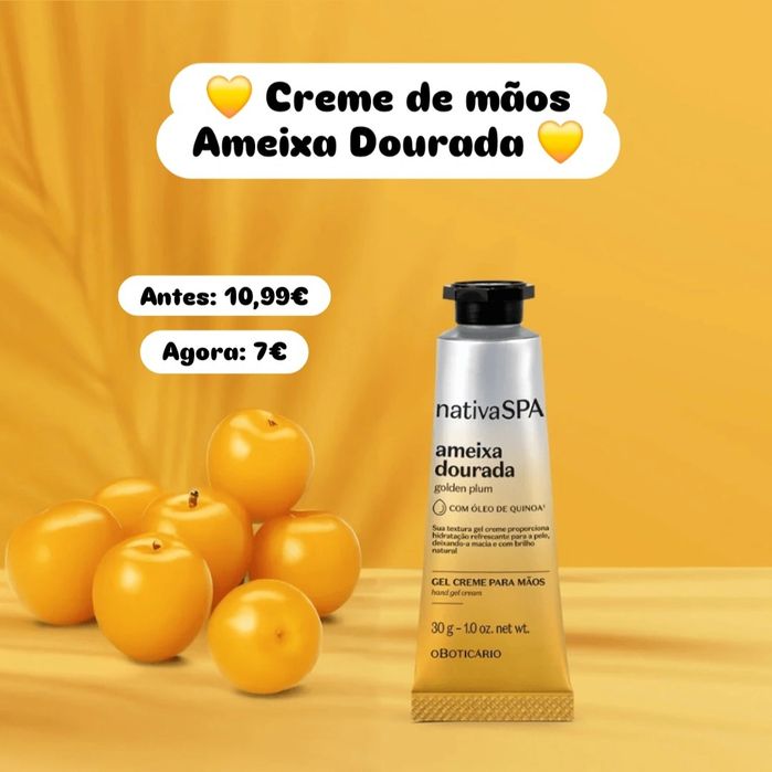 Creme de mãos Ameixa Dourada