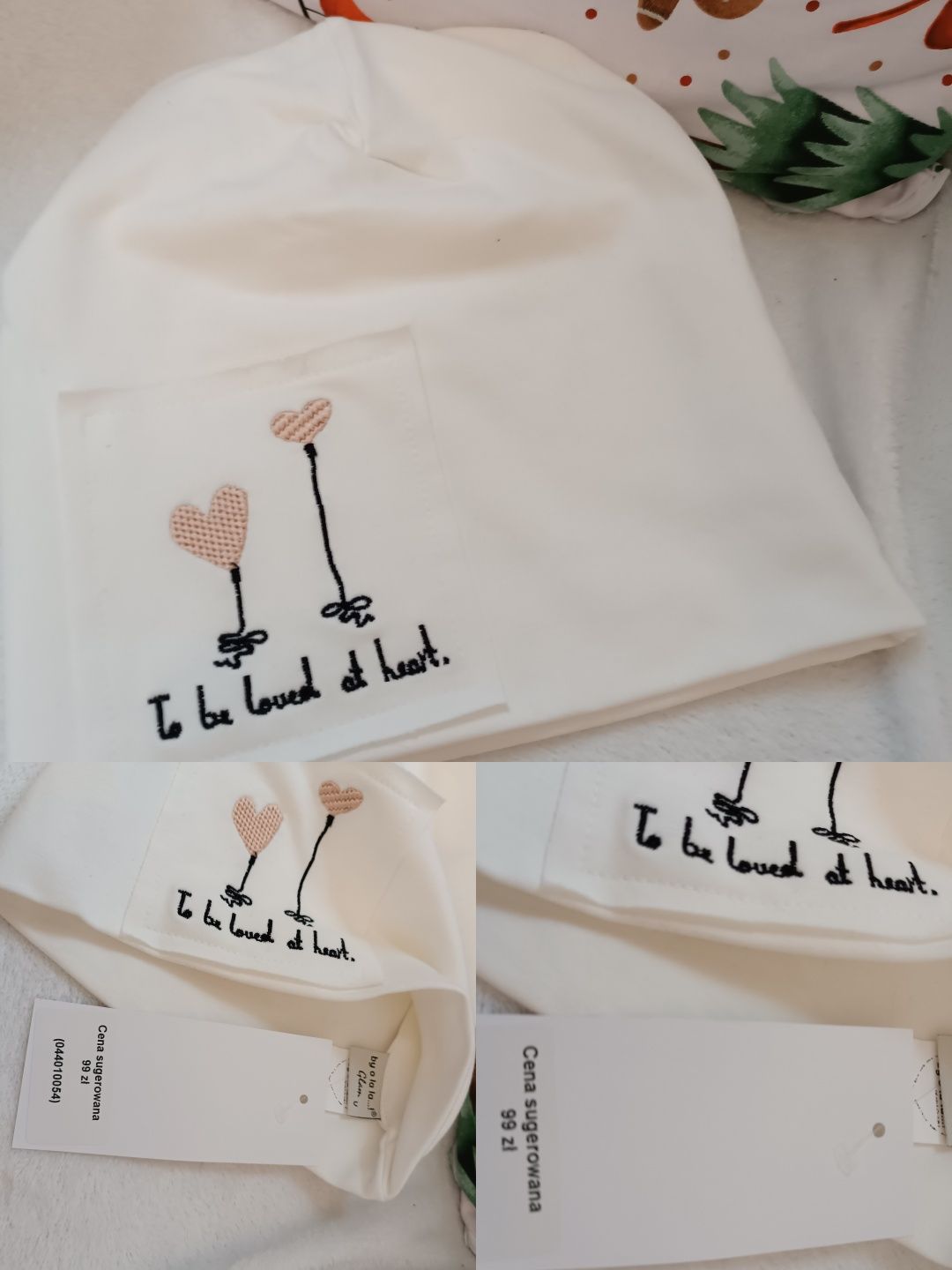 Czapka by o la la!  2szt. komplet bawełniane