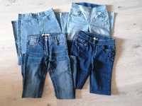 4x spodnie jeansowe dziewczęce jegginsy rozm. 146