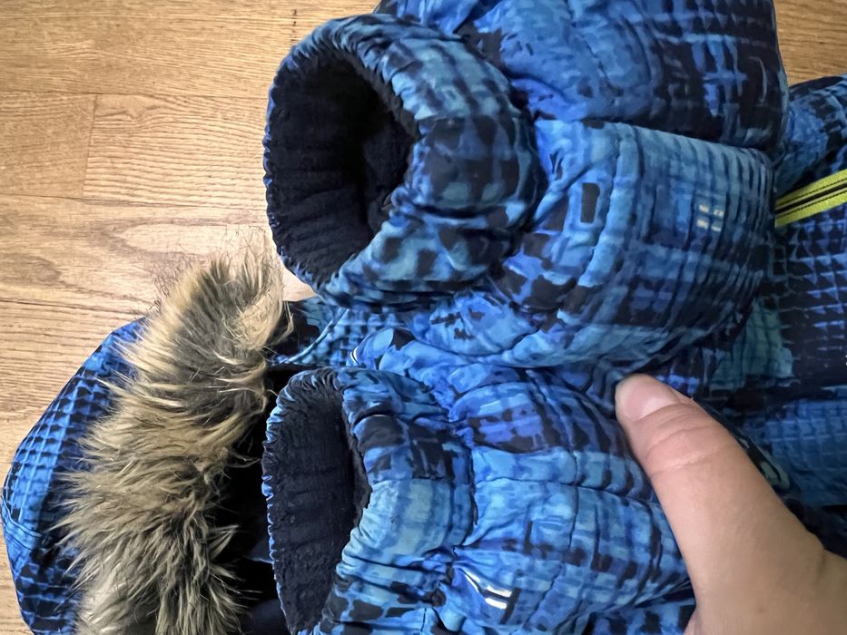 Зимовий комплект комбінезон на хлопчика Lenne