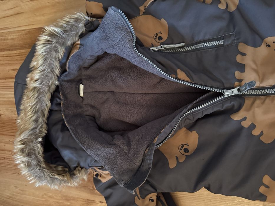 Зимовий комбінезон H&M, теплий, шапочка шолом talvi