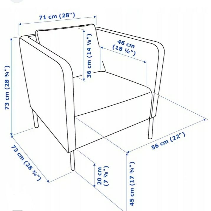 Fotel ikea- żółty