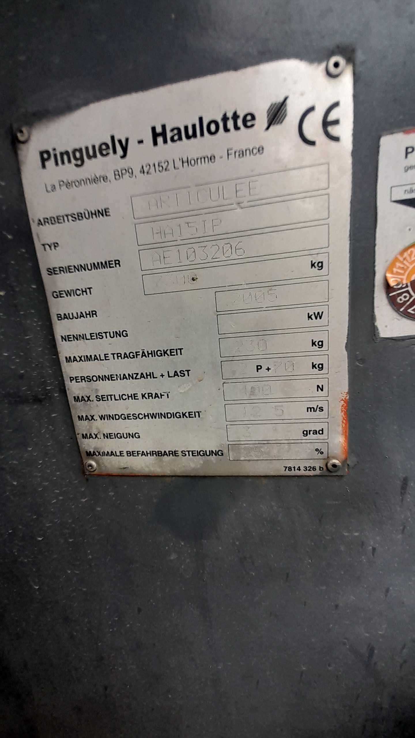 Podnośnik przegubowy Haulotte HA15IP