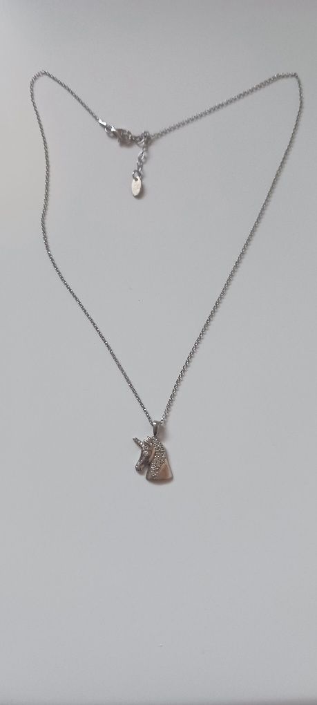 Colar em prata original com unicornio marca Lotus