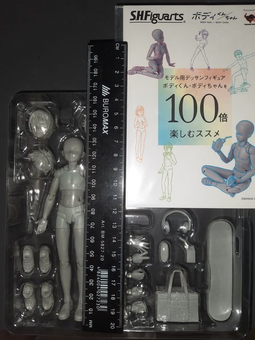 Аніме фігурка рухома сіра, ball-jointed action figure