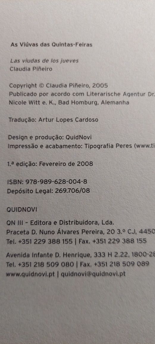As Viúvas das Quintas-Feiras - Claudia Piñeiro