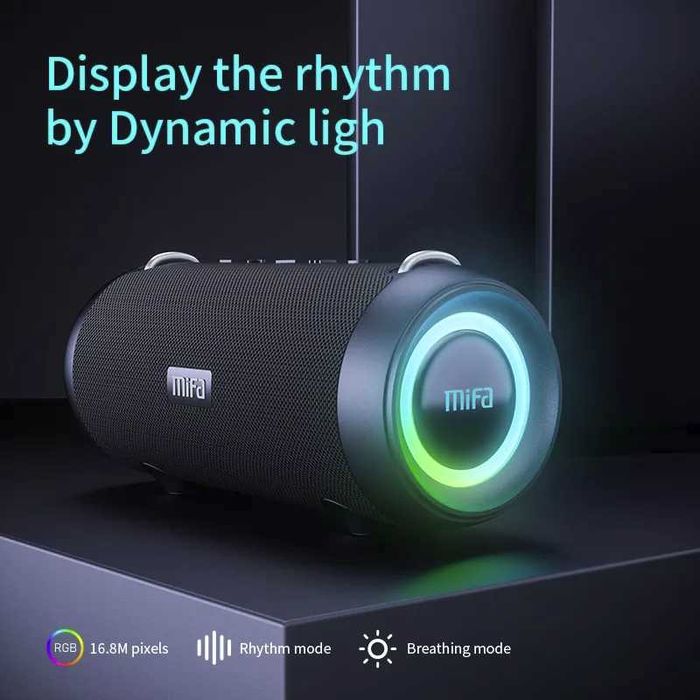Потужна колонка Mifa A90 60W Bluetooth 5.0 IPX8 RGB Black Anker