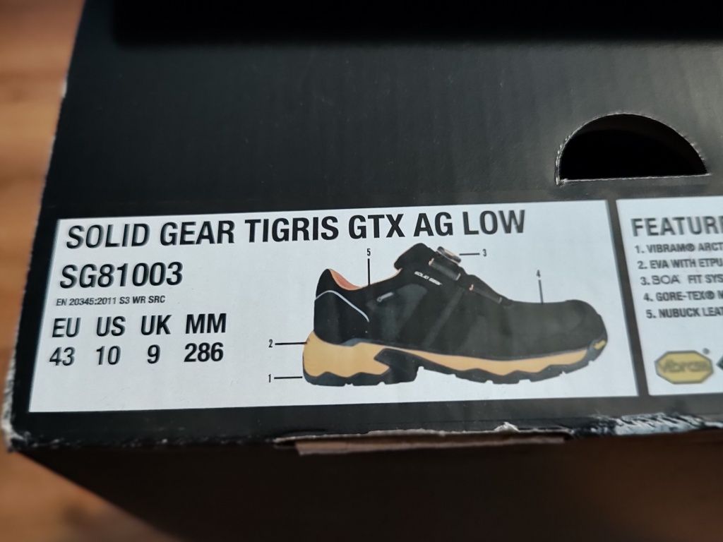 Solid Gear Tigris GTX Ag LOW buty ochronne NOWE