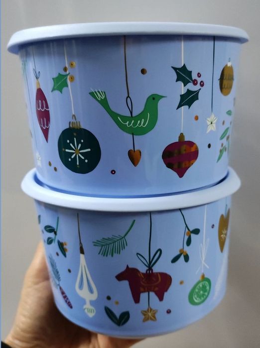 Duas Caixas 940ml "Natal" Tupperware