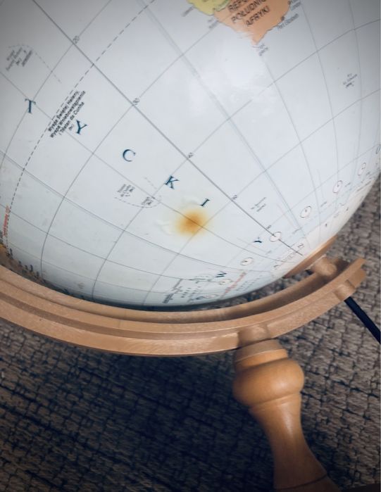 Globus podświetlany kula ziemska lampa mapa świata duży retro