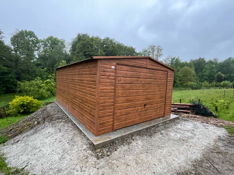 Garaż blaszany Blaszak 4x6 Dach dwuspadowy